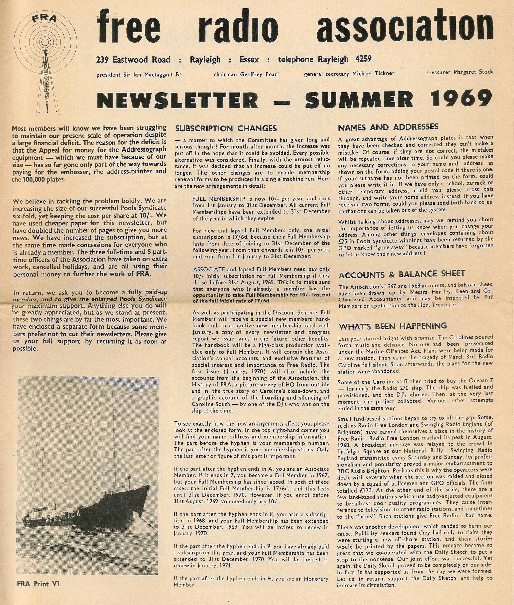 Free Radio Association Newsletter