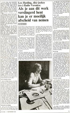 19740906 De tijd Als je aan dit werkverslingerd bent kan je moeilijk afscheid nemen.jpg