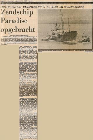 19810803 Parool Zendschip Paradise opgebracht.jpg