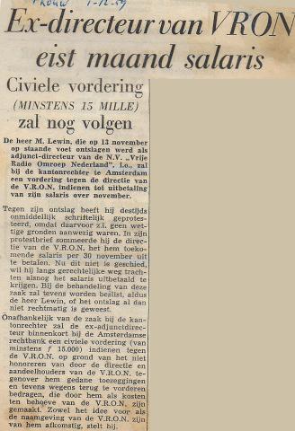 19591201 Trouw Ex directeur van VRON eist maand salaris.jpg
