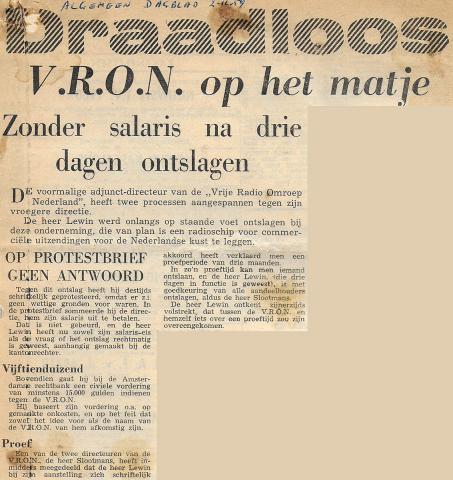 19591102 AD VRON op het matje