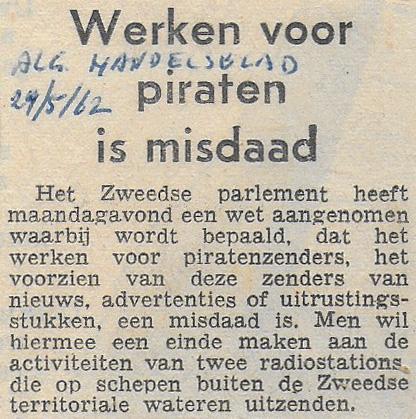 19620524 algemeen handelsblad Werken voor piraten is misdaad.jpg